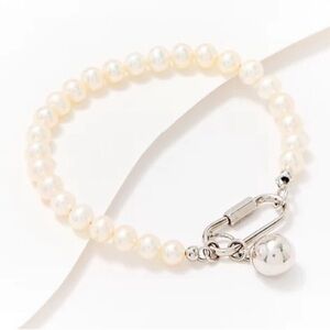 Gold & Silver Honora Cultured Pearl Bracelet with Sterling Fancy Closure Element